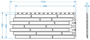 Чертеж фасадной панели Klinker